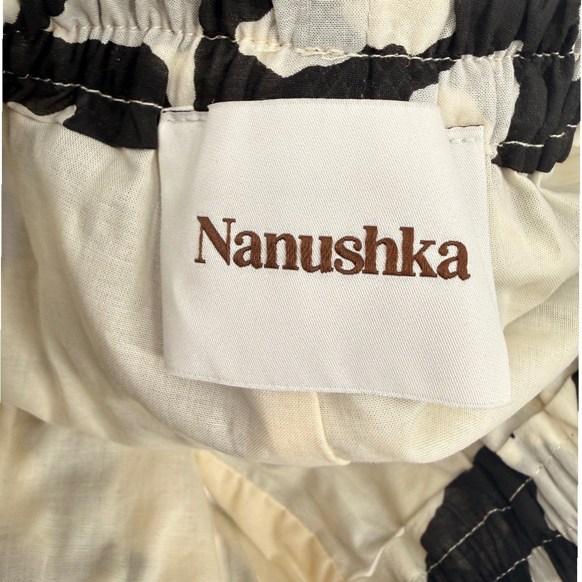 Nanushka Leora Printed Cotton Drawstring Shorts