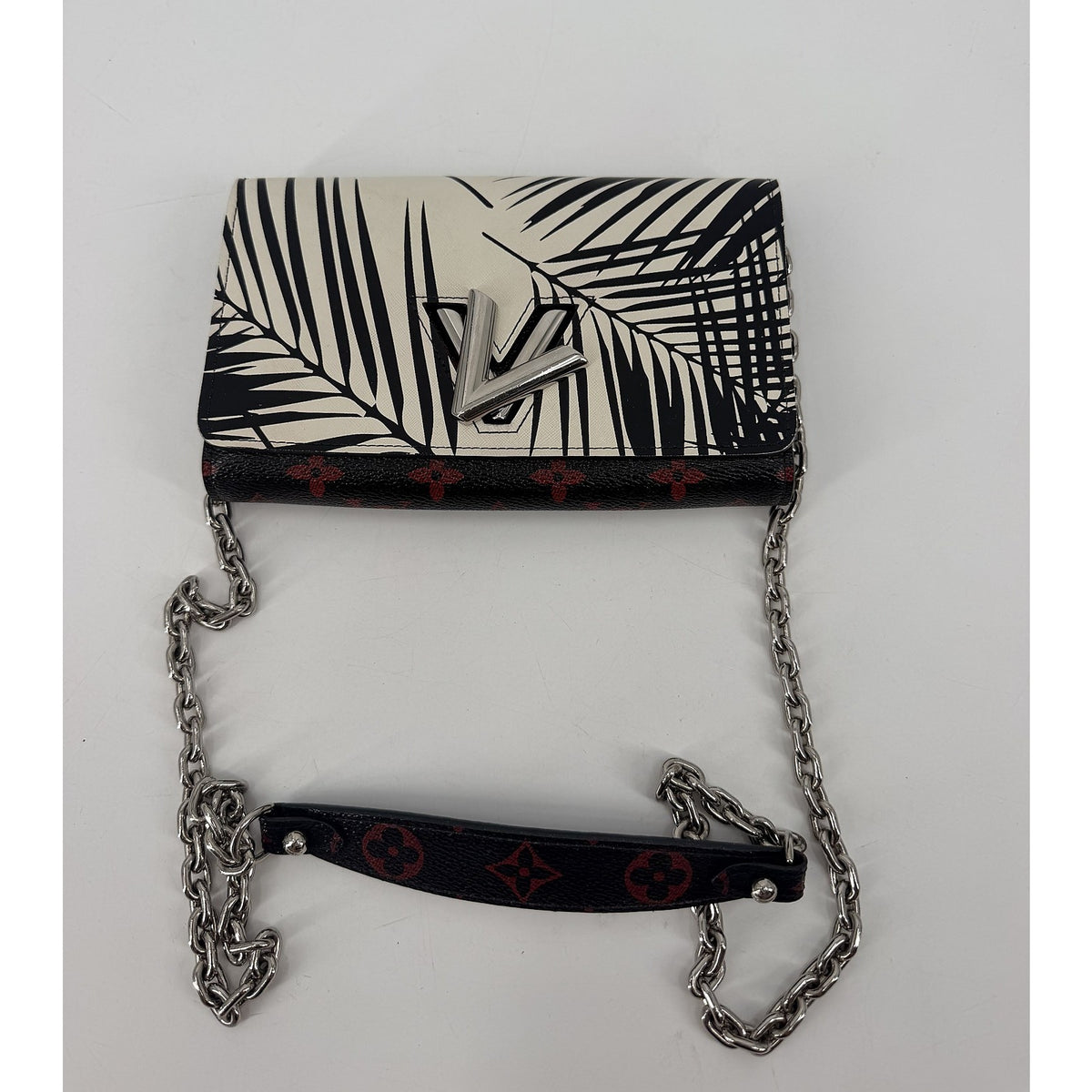 Louis Vuitton Twist Chain Wallet Palm Print Epi Monogram Infrarouge Crossbody