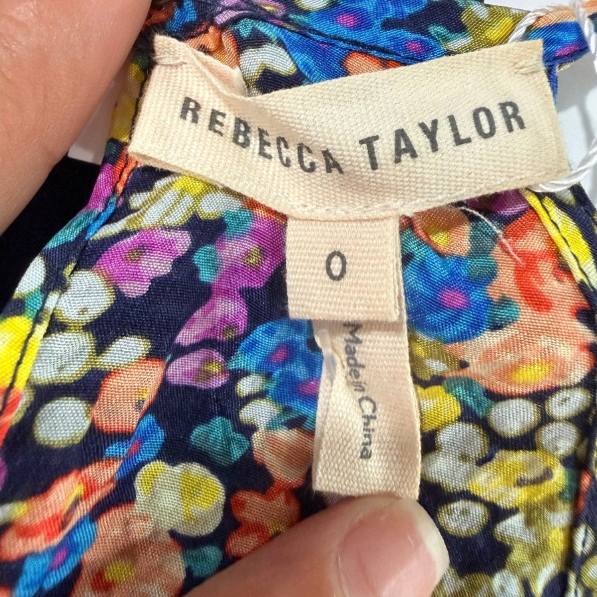 Rebecca Taylor Silk Confetti Floral Halter Top