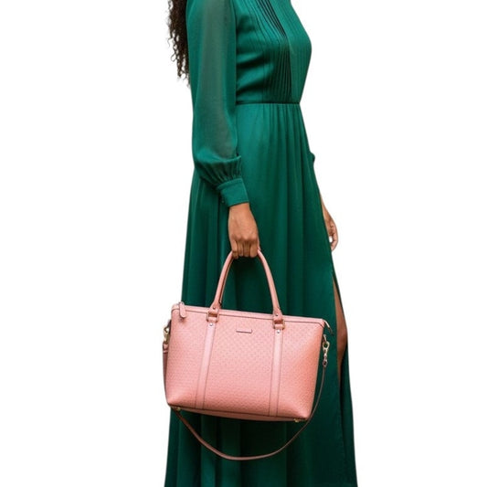 Gucci Leather Microguccissima Tote Bag