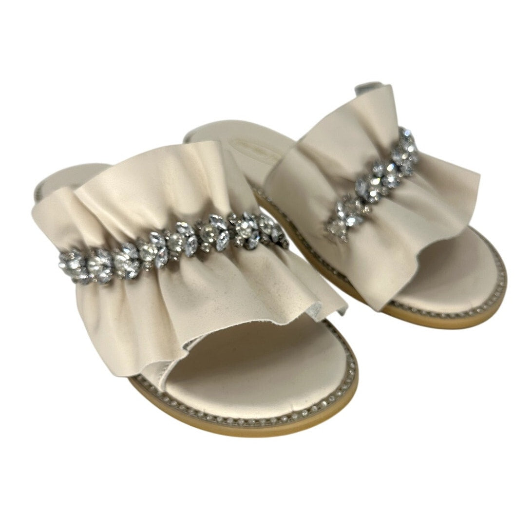 Sheridan Mia Tiana Ruched Jeweled Slide Sandals