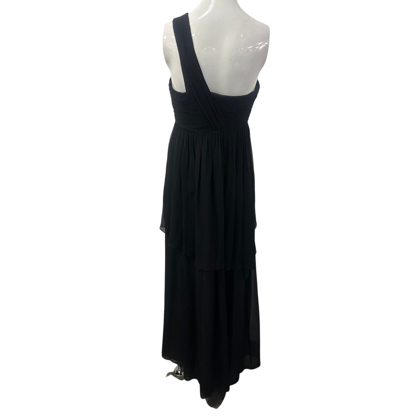 Saks Fifth Avenue 5/48 One Shoulder Chiffon Empire Waist Maxi Dress