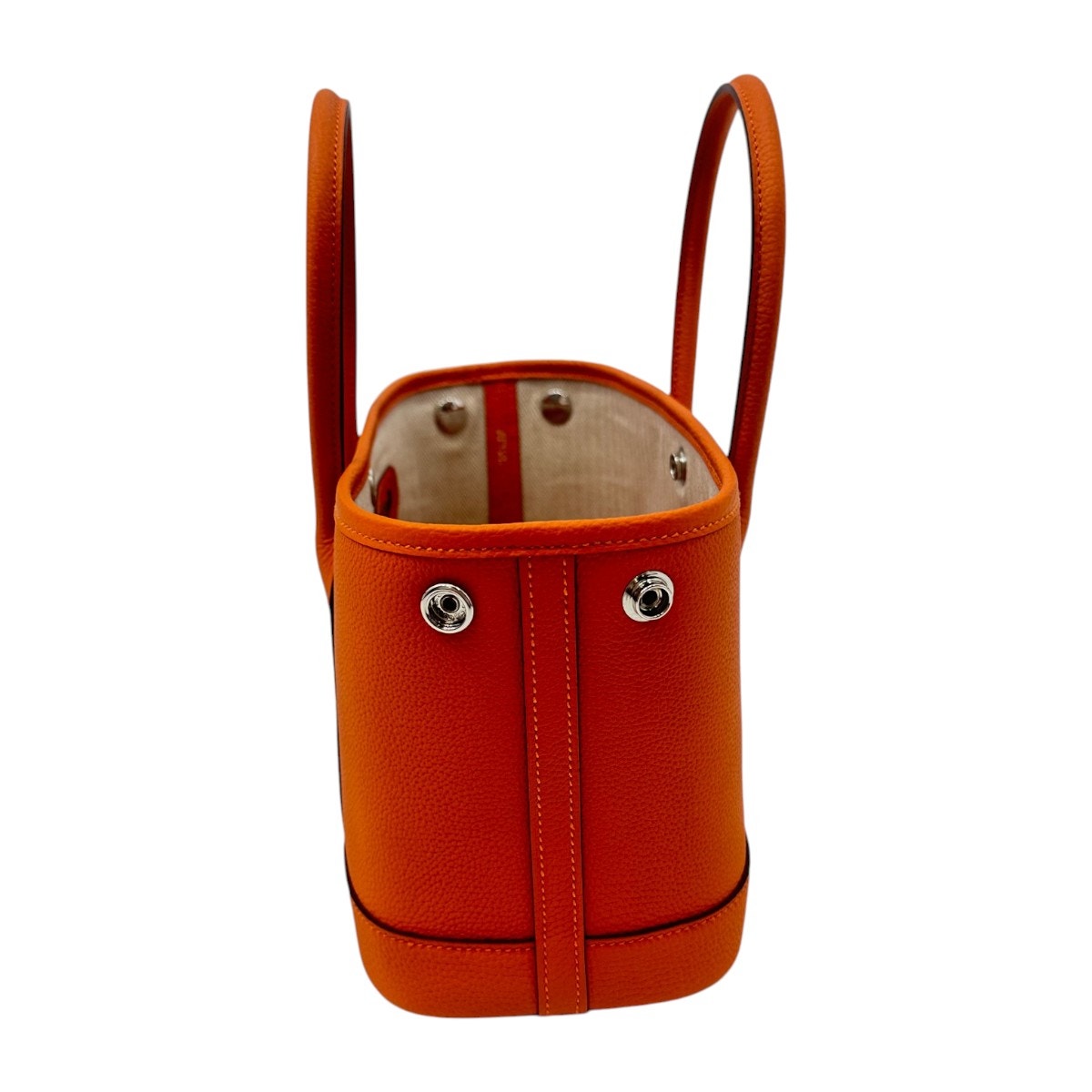 Hermès Garden Party 30 Orange Negonda Leather Palladium Hardware Bag