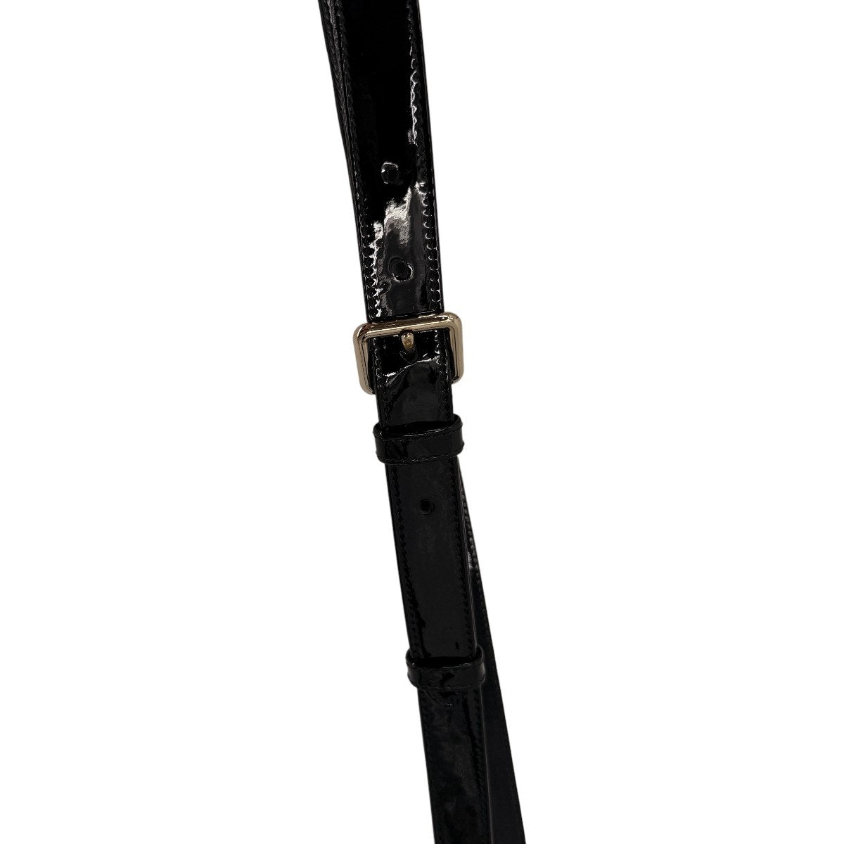 Christian Dior Locket Bag Strap Patent Leather Gold Hardware Adjustable