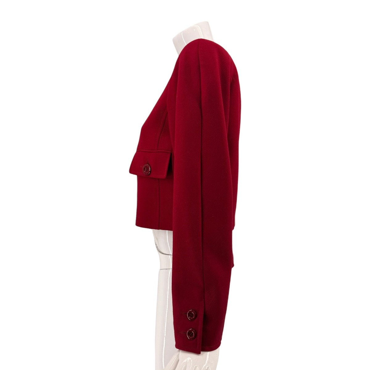 Valentino Classic Cropped Long Sleeve Full Zip Jacket