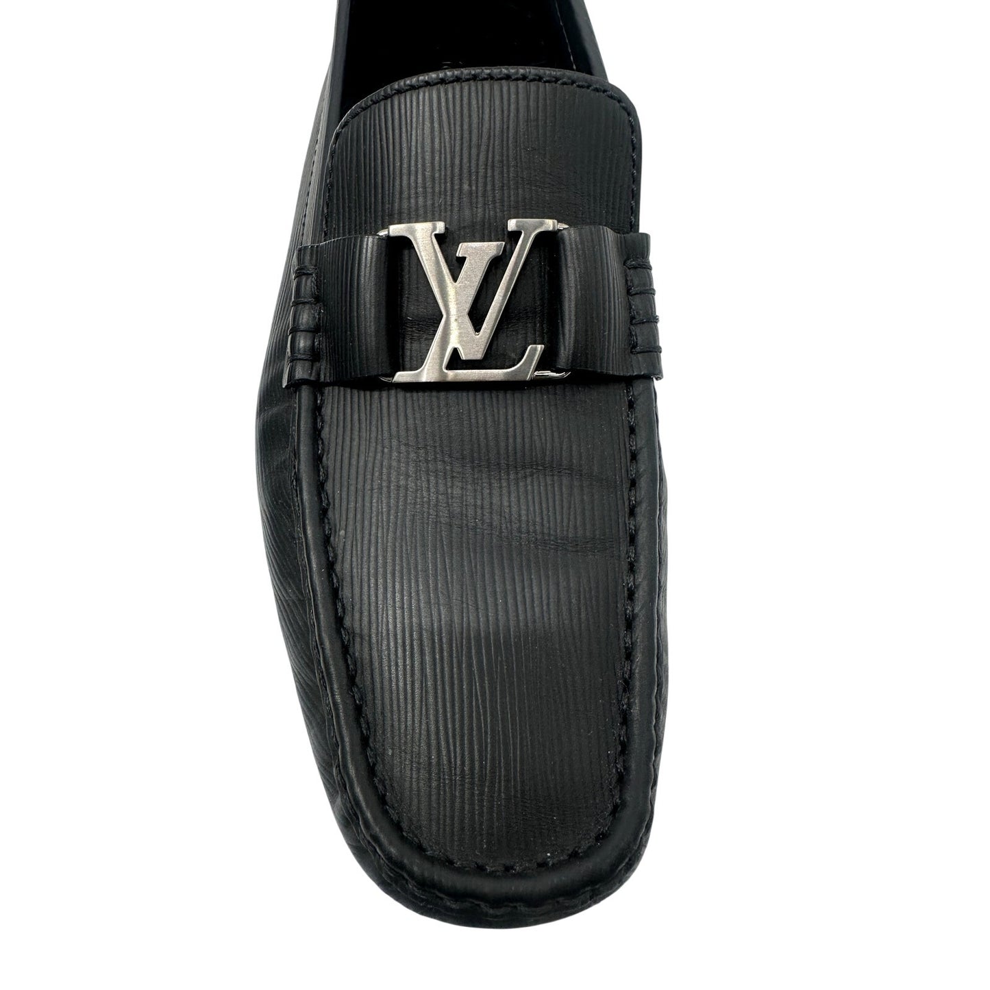 Louis Vuitton Calf Leather LV Logo Monte Carlo Moccasin Loafers Men's Size 11