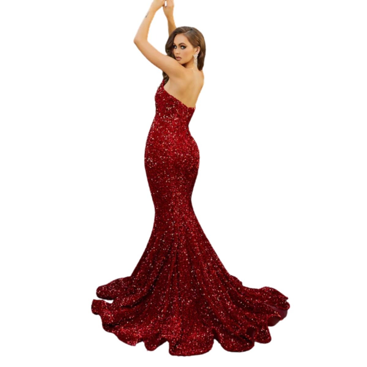 Portia & Scarlett Strapless Sequin Sparkly Maxi Mermaid Dress