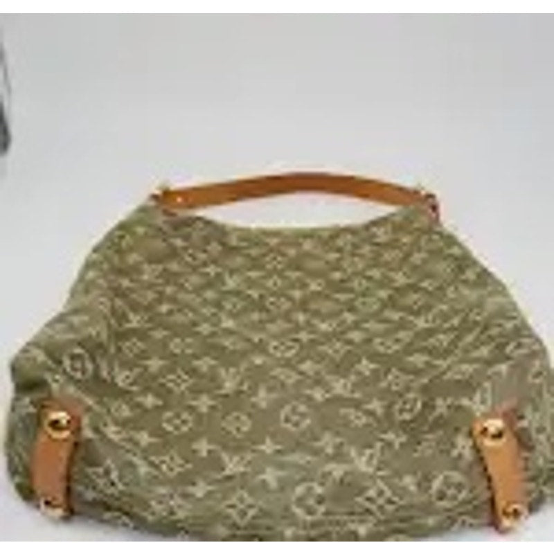 Louis Vuitton Denim Monogram GM Baggy Shoulder Bag Green