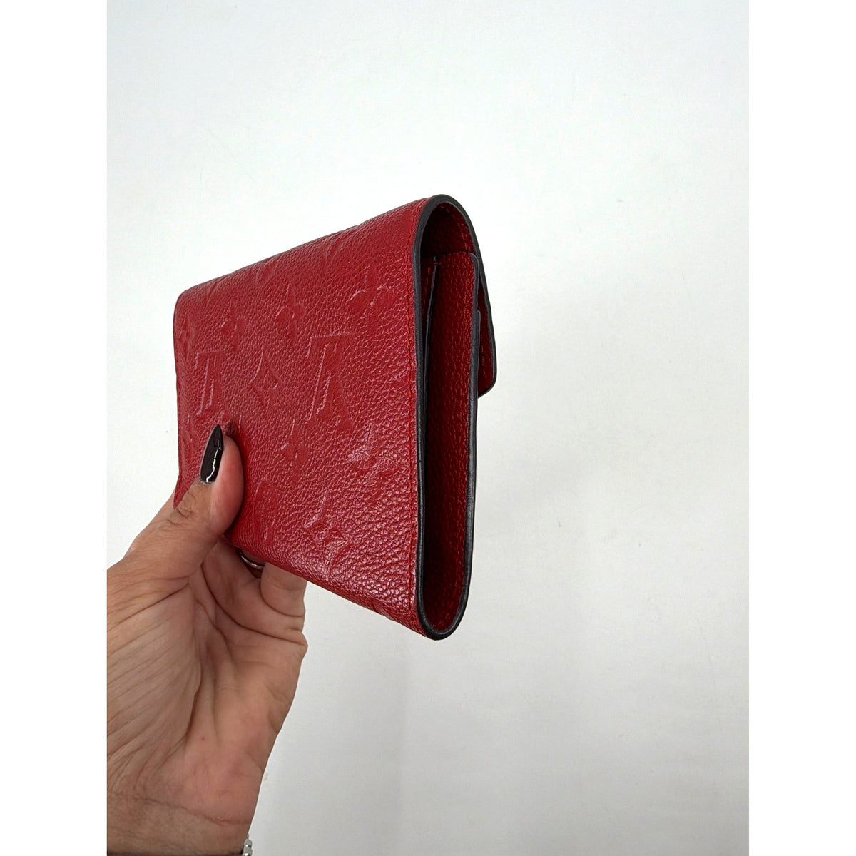 Louis Vuitton Monogram Empreinte Victorine Wallet Red