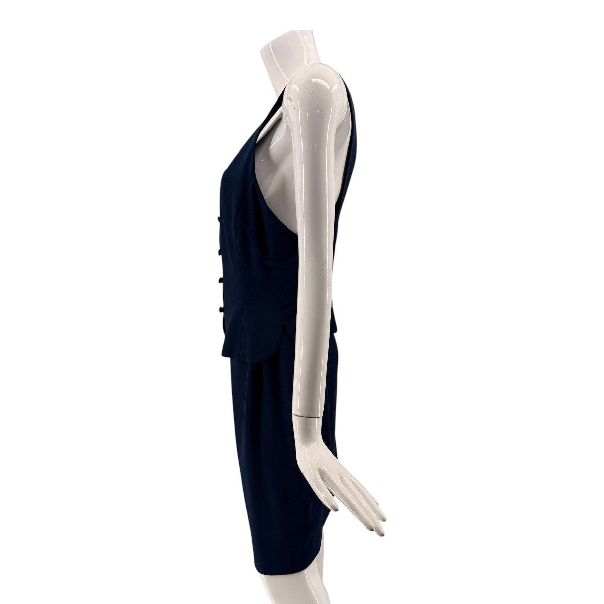 Carolina Herrera Silk Sleeveless Vest Pencil Skirt Set