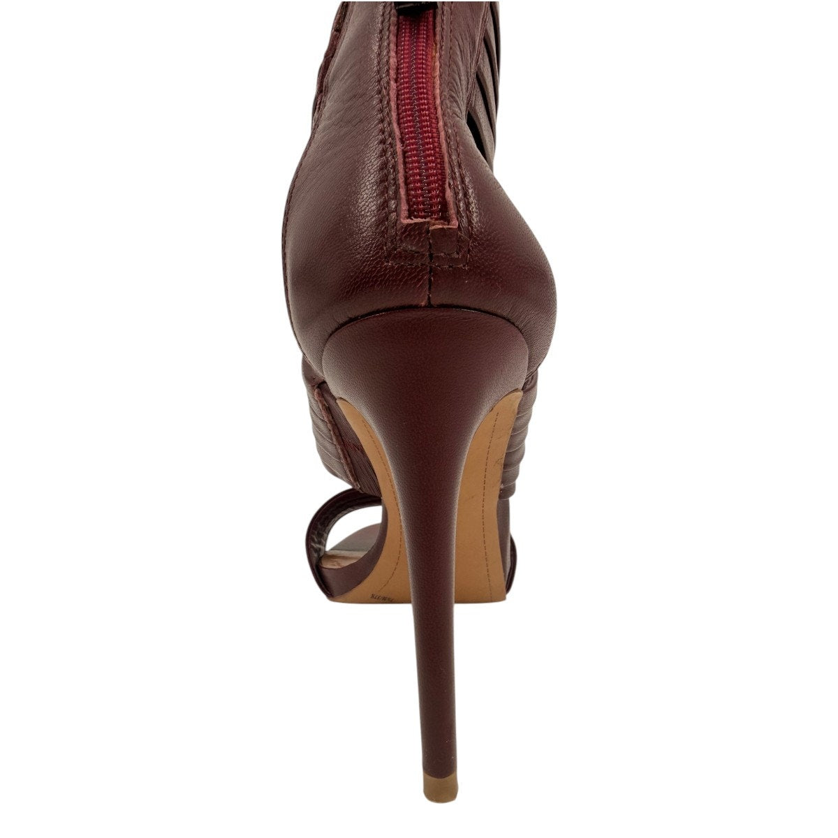 Vince Camuto Burgundy Multi-Strap Stiletto Sandals