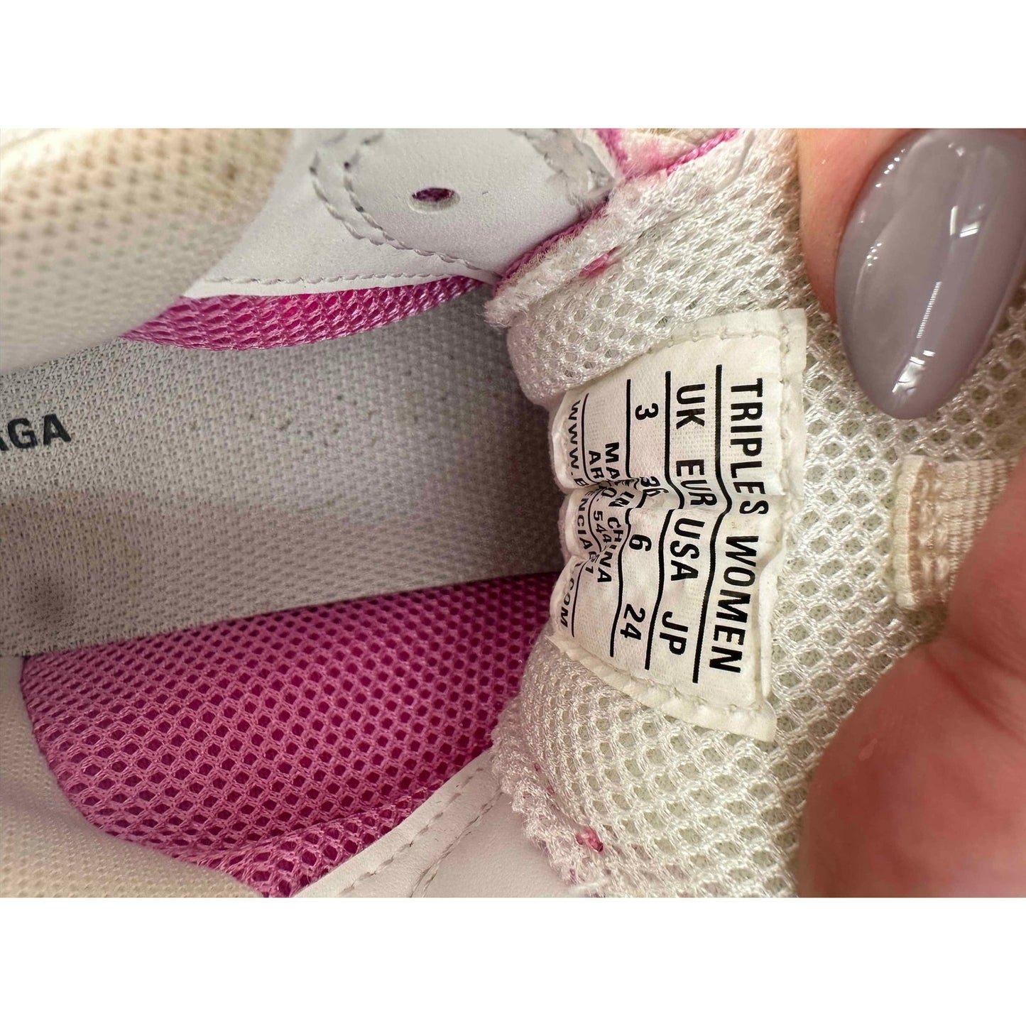 Balenciaga Mesh Triple S Clear Sole Trainers Sneakers