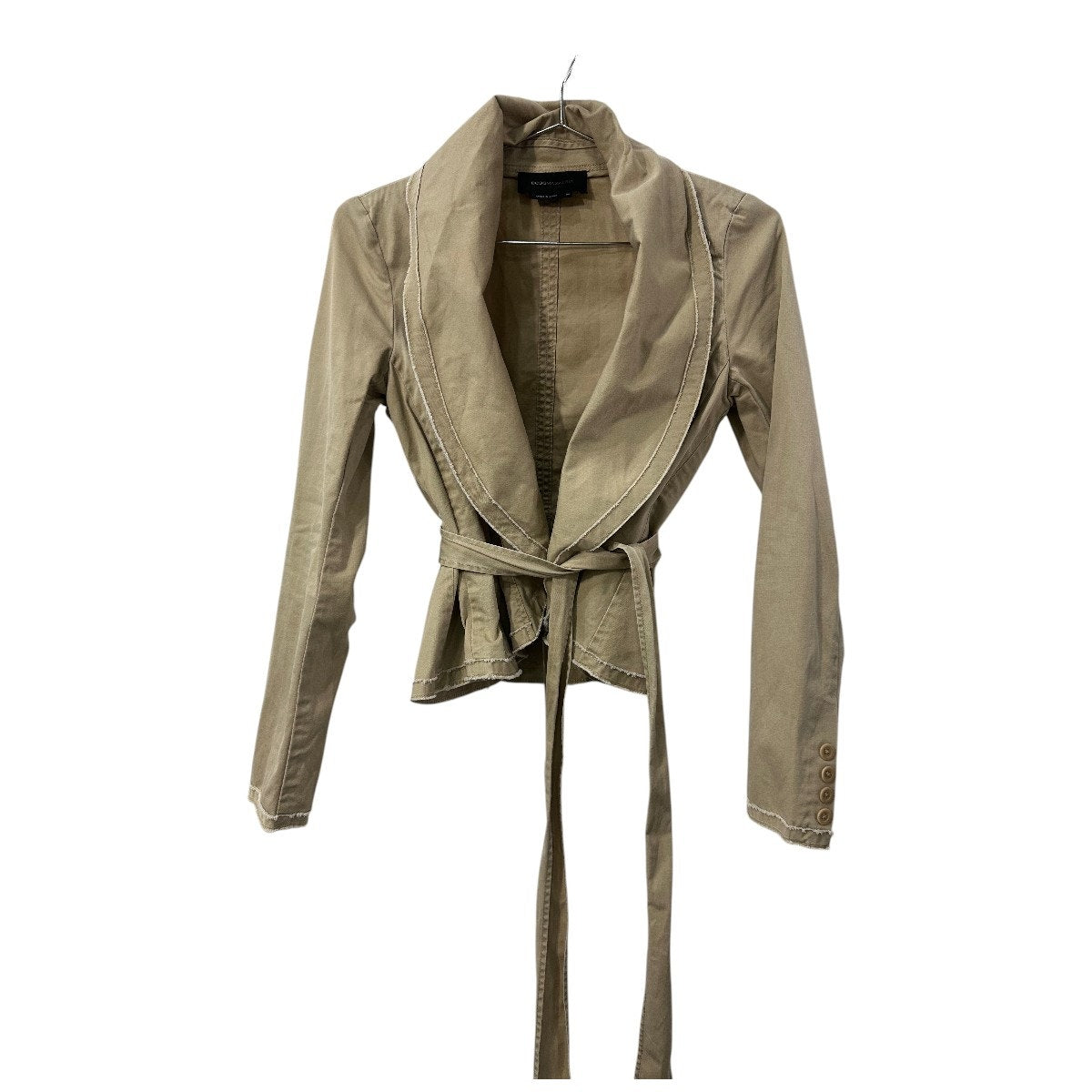 BCBGMAXAZRIA Long Sleeved Belted Wrap Blazer
