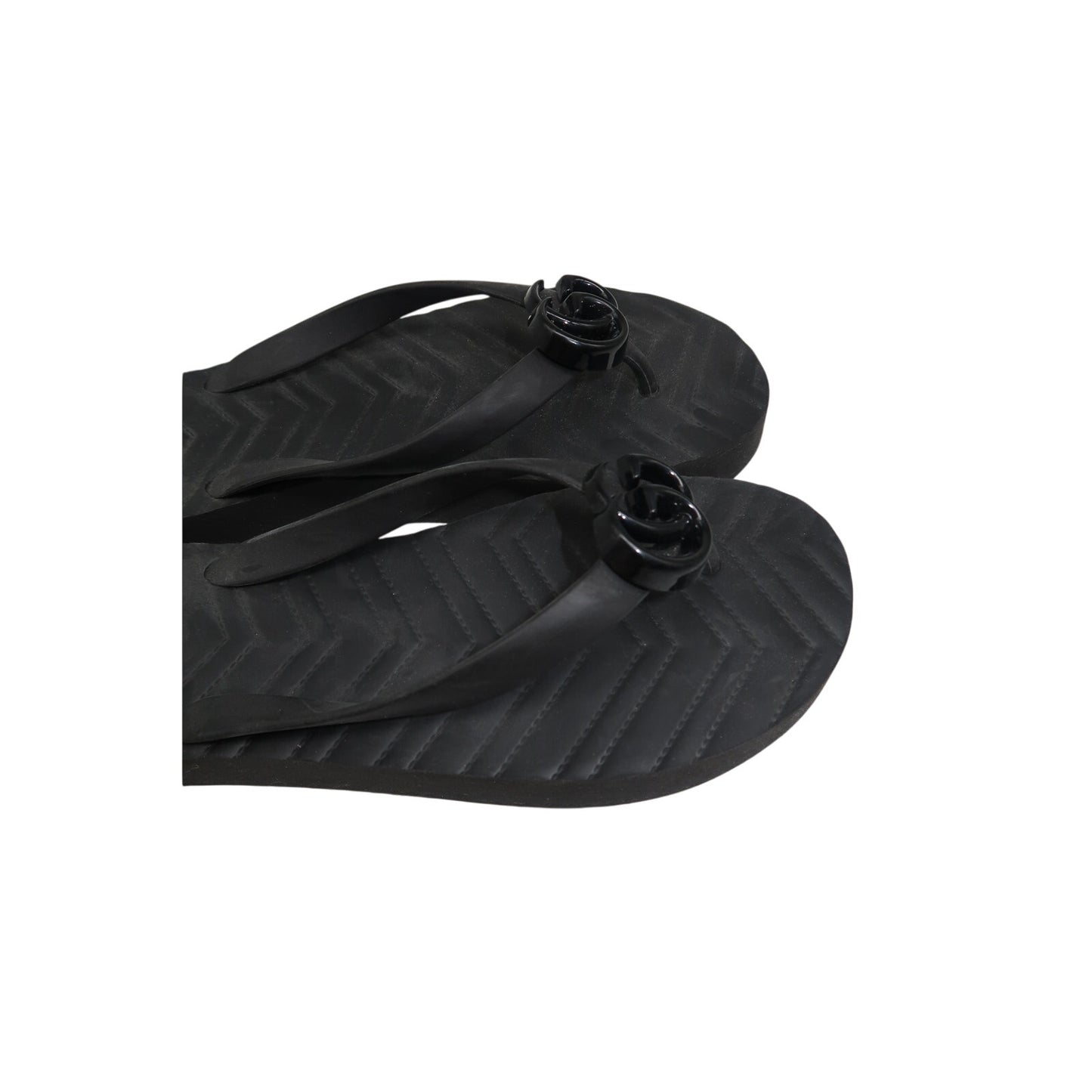 Gucci Pascar GG Chevron Rubber Slip On Flip Flops