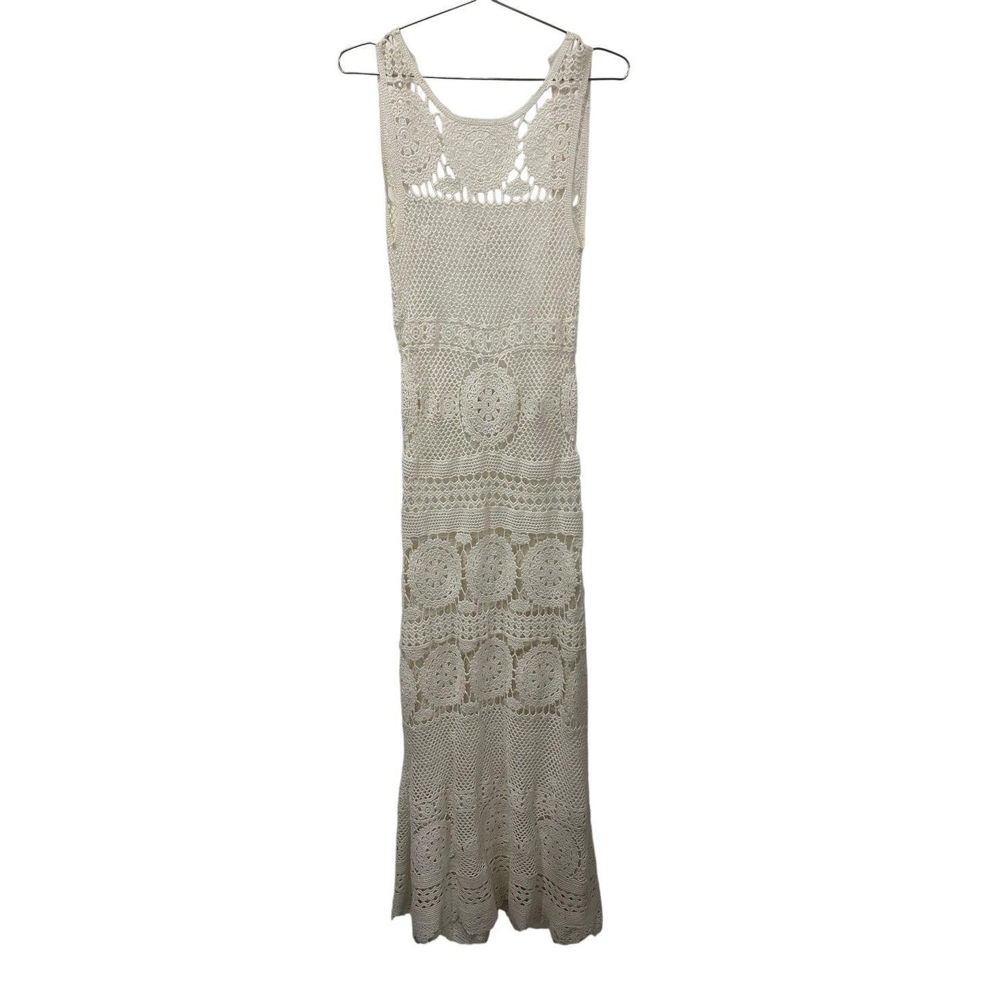 Miss June Cotton Crochet Keyhole Back Angel Long Maxi Dress