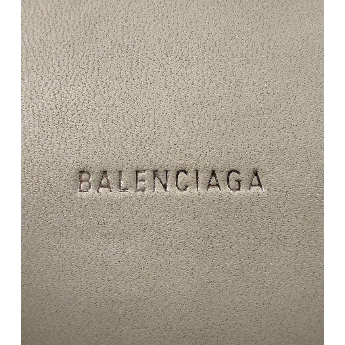 Balenciaga Hourglass Croc Embossed Leather Top Handle Bag White