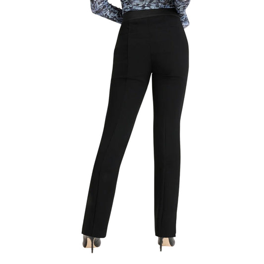 Cinq à Sept Black Alliston Pleated Straight Leg Finn Pants Women's