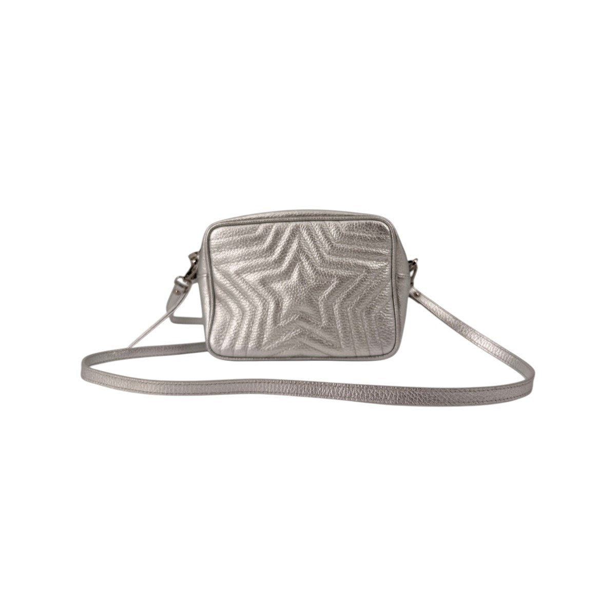 Stella McCartney Glitter Star Mini Crossbody Bag Metallic Gray Women's One Size