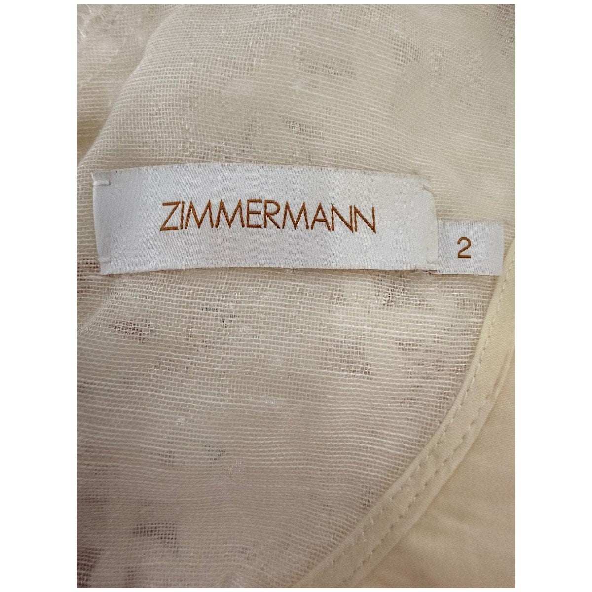 Zimmermann Postcard Embroidered Linen Silk Off Shoulder Mini Dress Cream Size 2