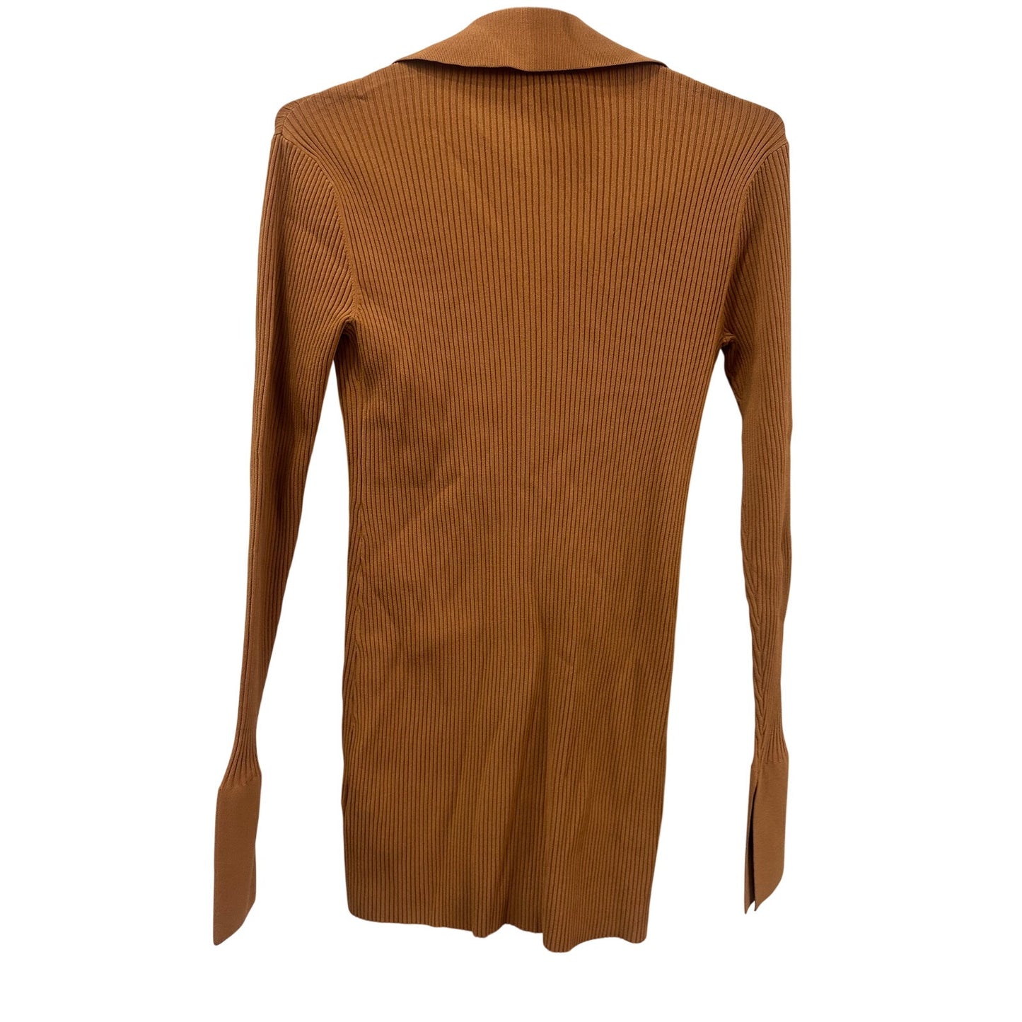 A.L.C. Eleanor Brown Ribbed Knit Collared Cardigan Bootcut Pants  Women's