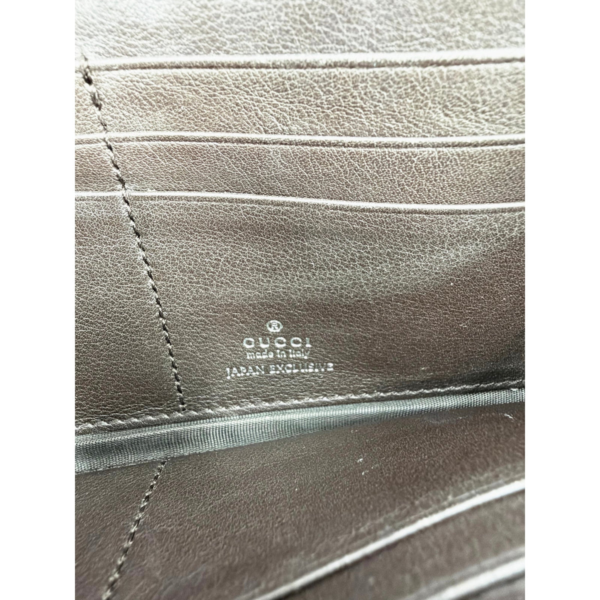 Gucci Python Snakeskin Flap Wallet Brown Silver Turnlock