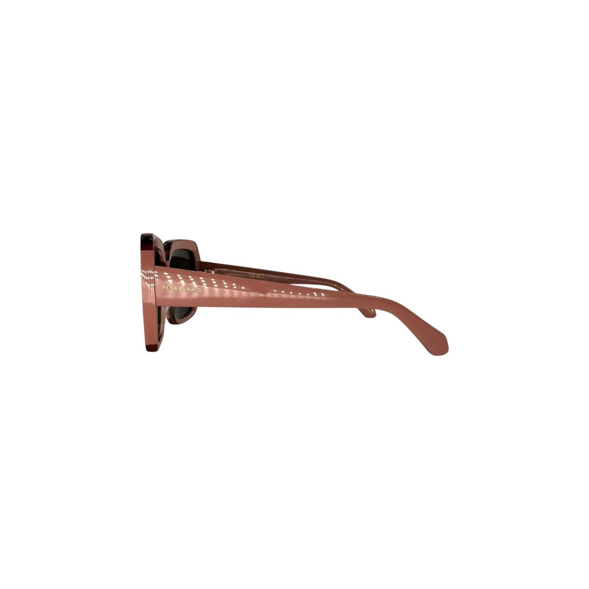 Salvatore Ferragamo SF2081S 668 Rose Pink Square Sunglasses Women's 56-17-145