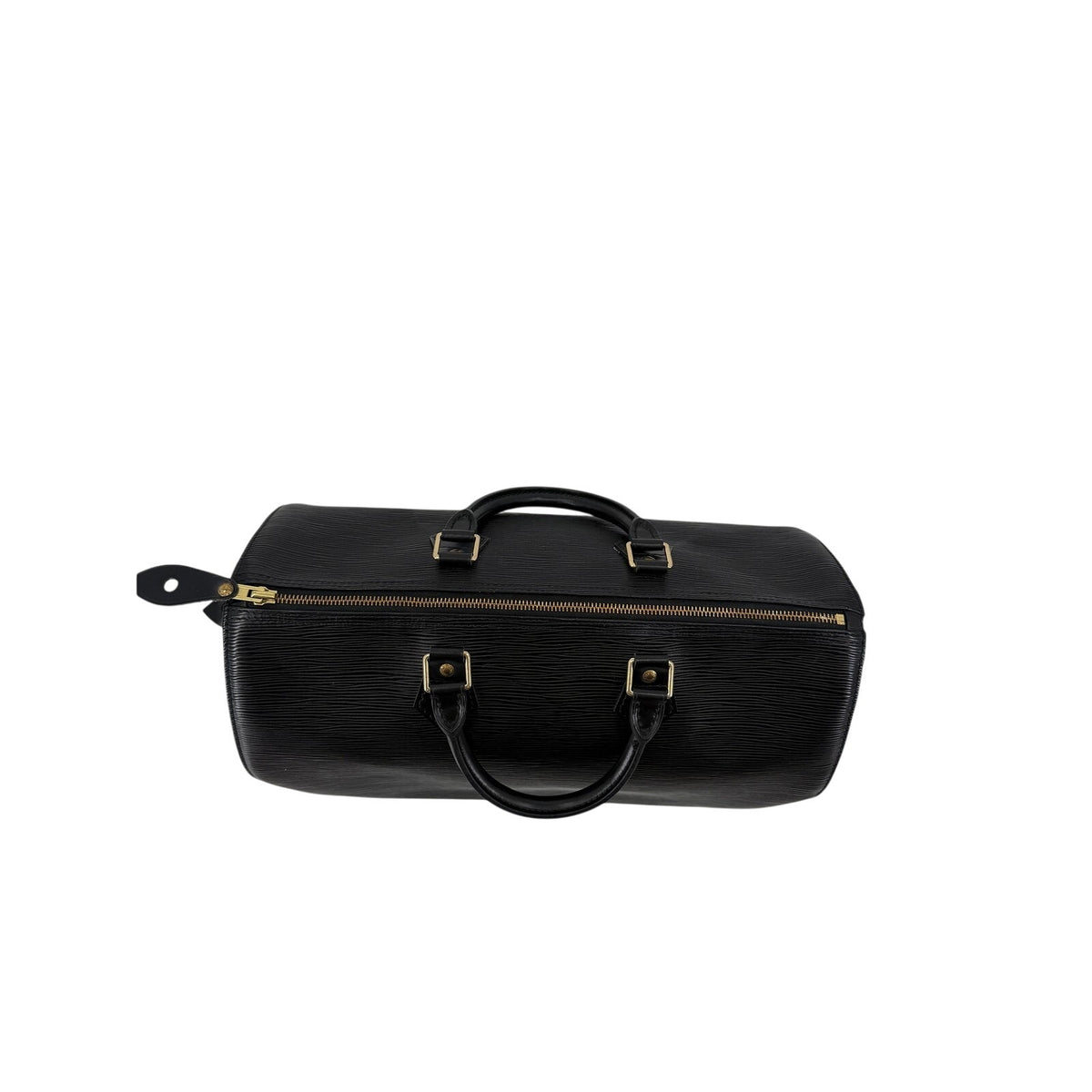 Louis Vuitton Epi Leather Speedy 35 Black Noir Top Handle Bag Vintage