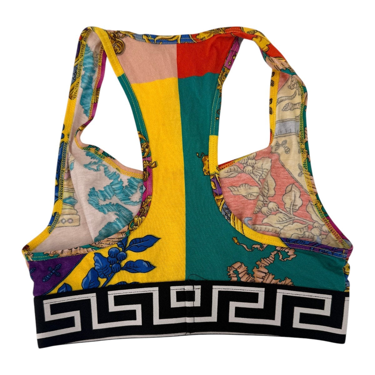 Versace Royal Rebellion Print Racerback Sports Bra