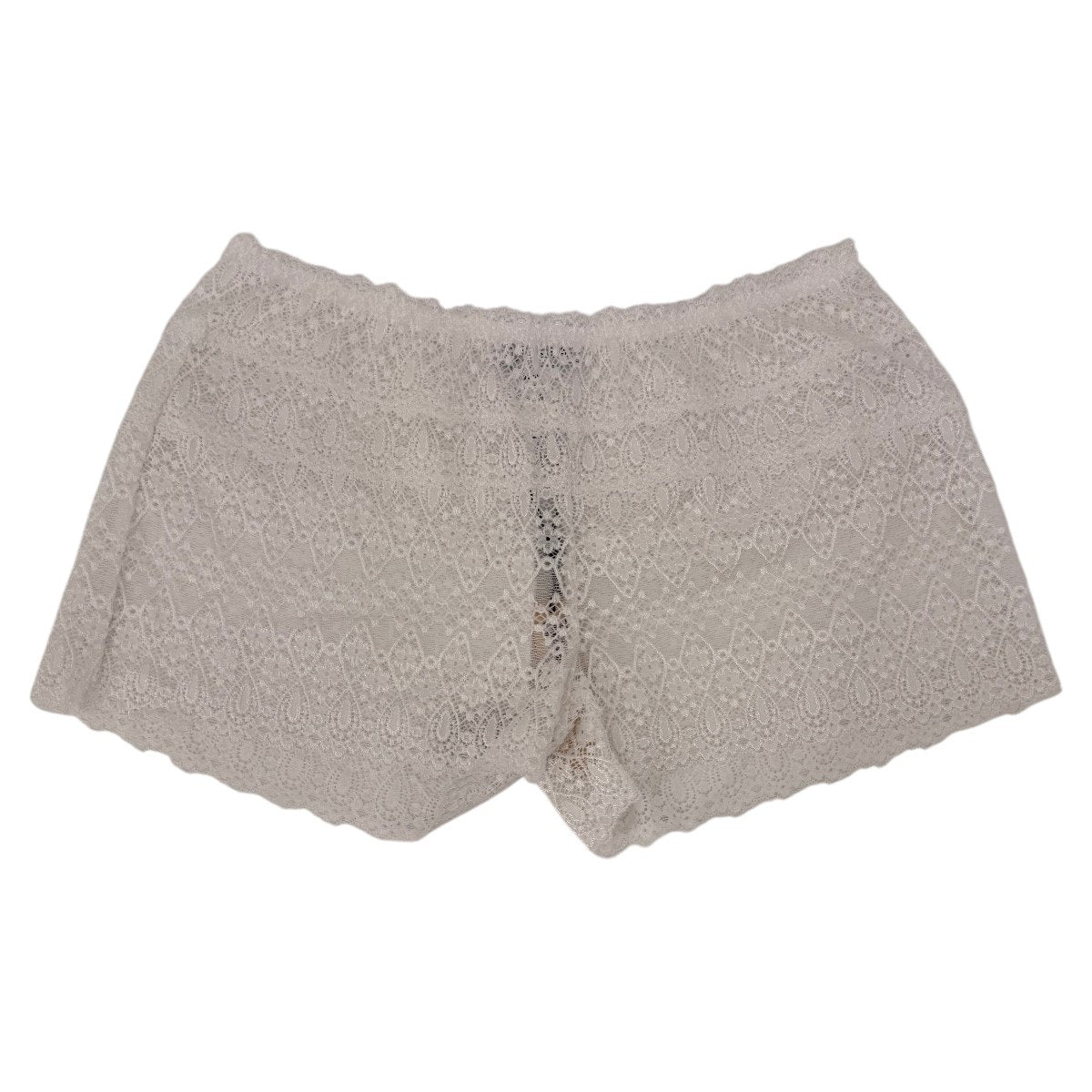 Cosabella Giulia Lace Stretch Mid Rise Boxer White Geometric Women's Size Small