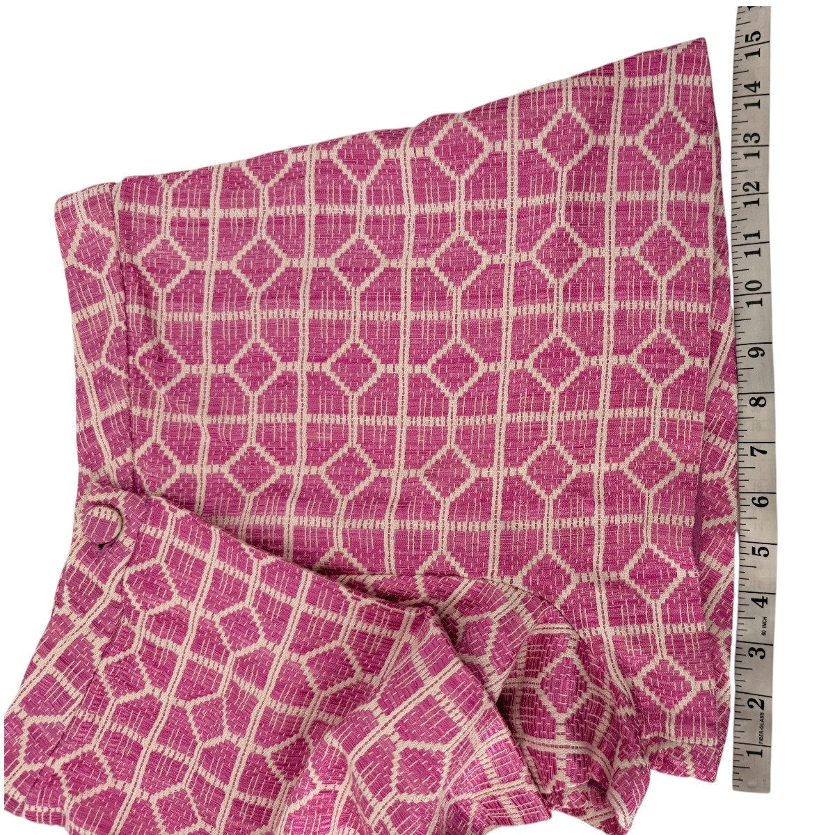 Alexis Cotton Blend Valley Geometric Print Skort Shorts Pink Women's Size Small