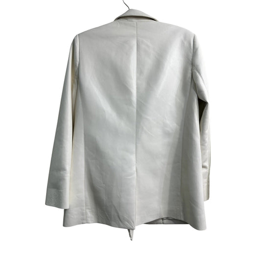 Alice + Olivia Vegan Leather Justin Double Breasted Blazer