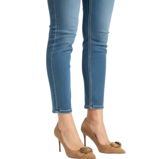 Kurt Geiger London Mayfair Court Crystal Eagle Head Buckle Pumps