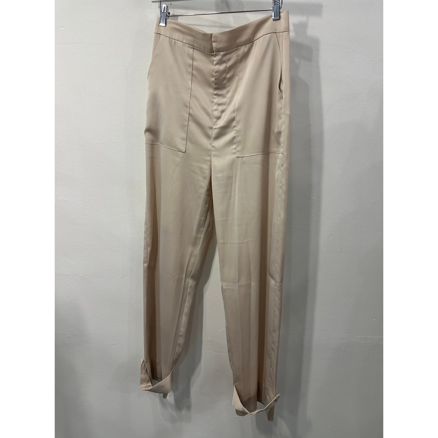 NonChalant Label Collared Crop Top Tapered Cargo Pants Beige Women's Size S/M