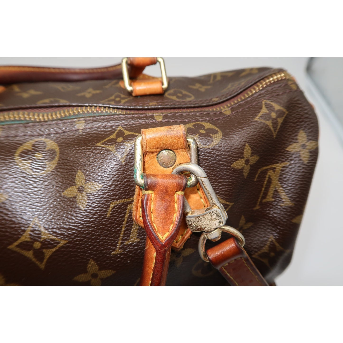 Vintage Louis Vuitton Leather Monogram Speedy Boston Hand Bag