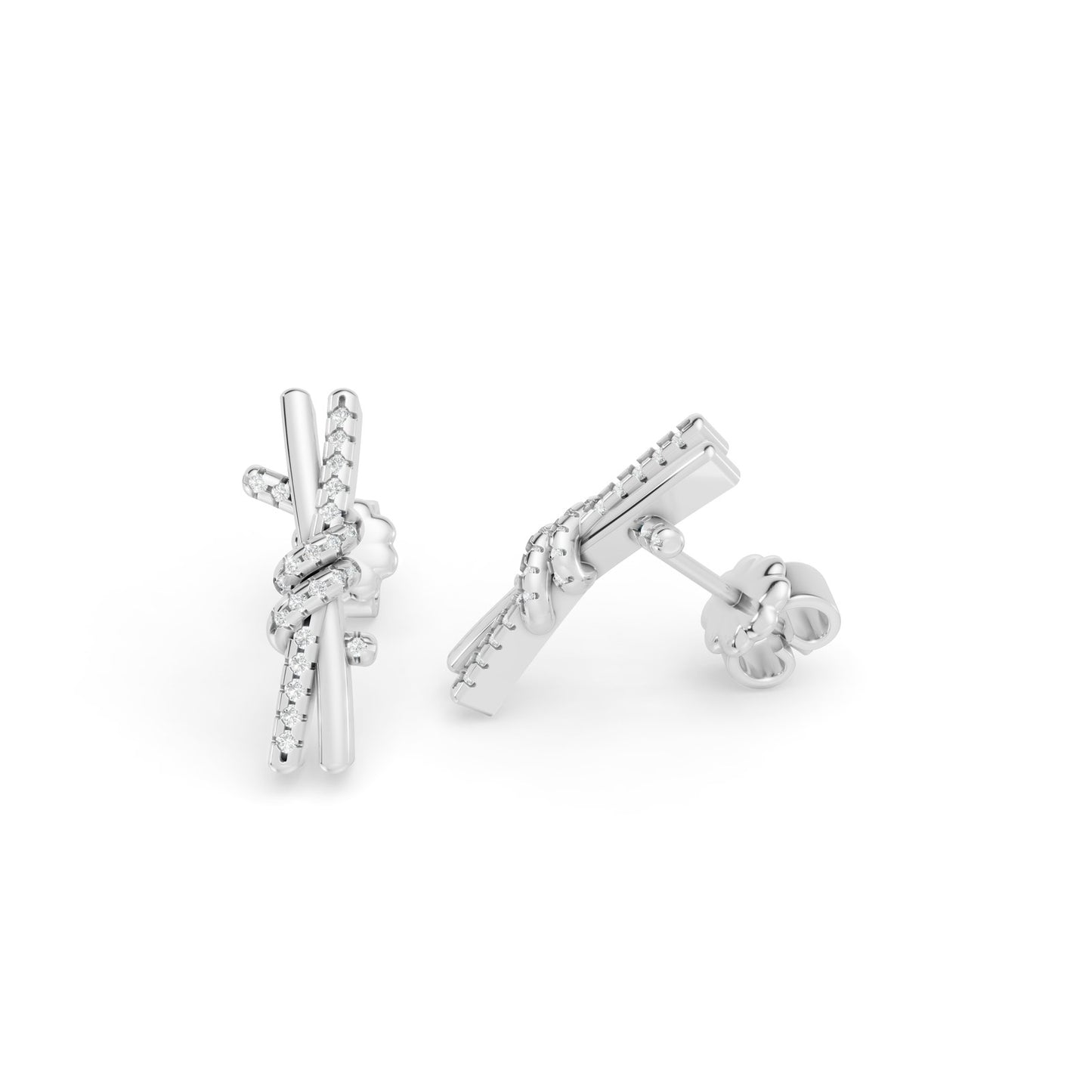 0.15 CTW 14K White Gold Diamond Stud Earrings