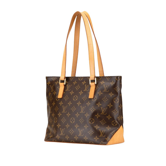 Louis Vuitton Leather Monogram Canvas Luco Tote Bag Brown