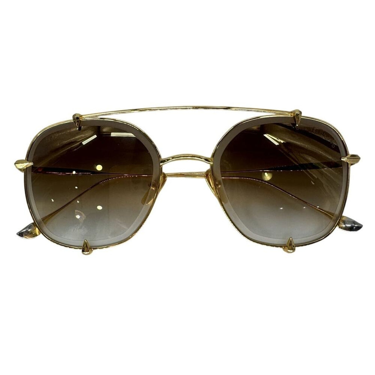 DITA Talon-Two 23009 Gold Titanium Aviator Sunglasses Gradient Lenses