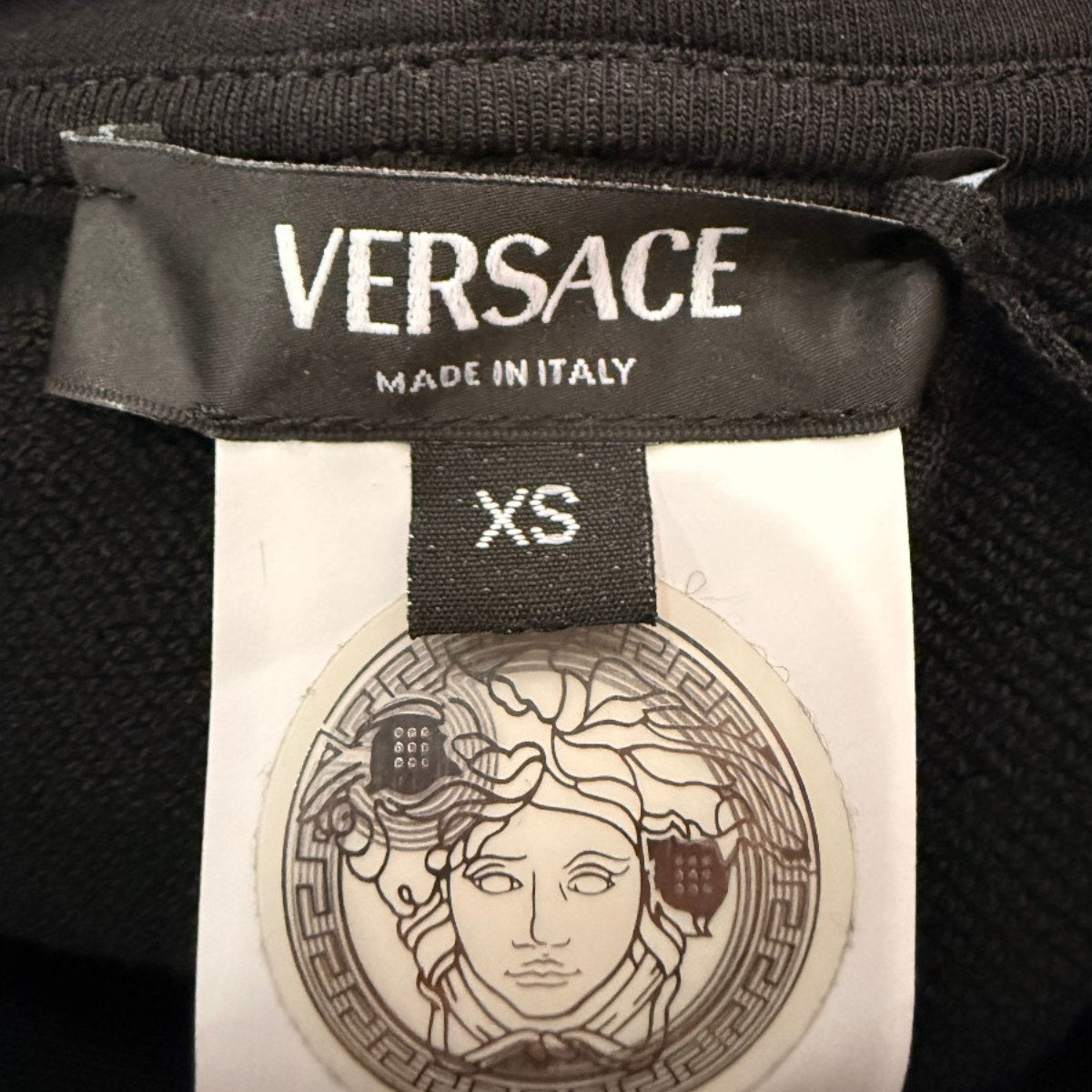 Versace Tex Felpa Artico Greca Border Jersey Cropped Hoodie Sweatshirt