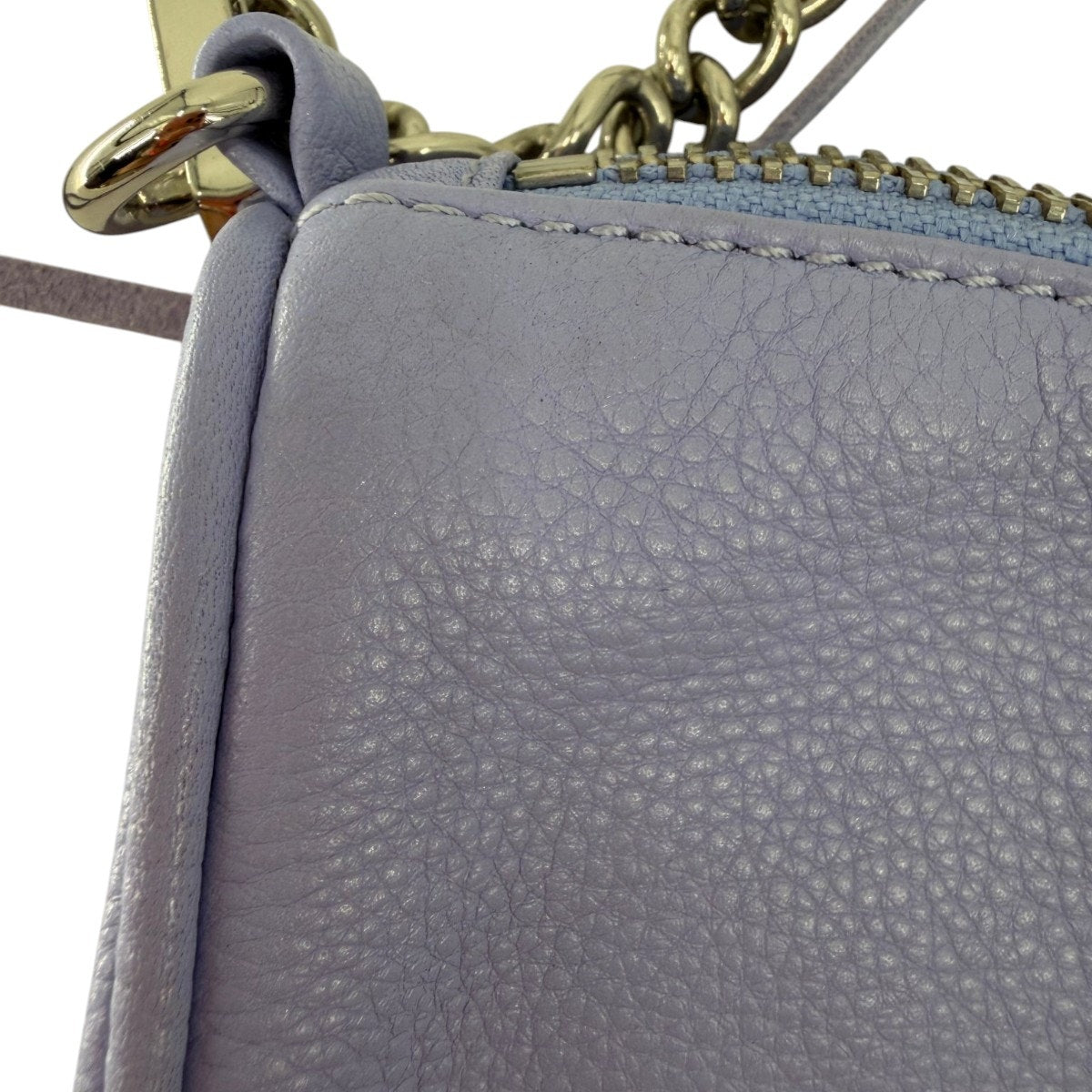 Rebecca Minkoff Avery Leather Chain Strap 3 Zip Crossbody Bag