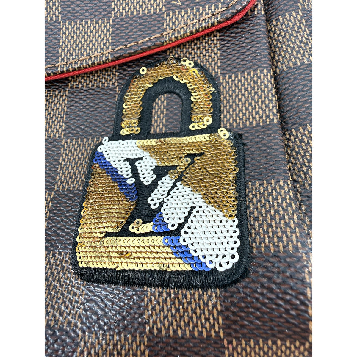 Louis Vuitton Croisette Damier Ebene Patches Canvas Brown Crossbody Bag N40055