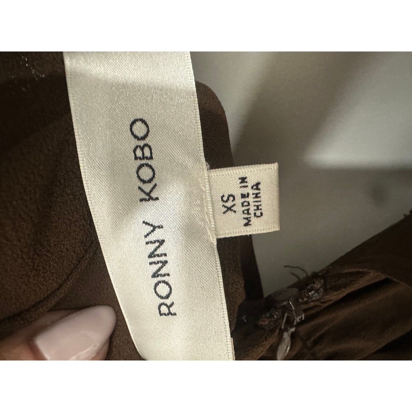 Rony Kobo Yebba Mock Neck Long Sleeve Ruched Pleated Mini Dress