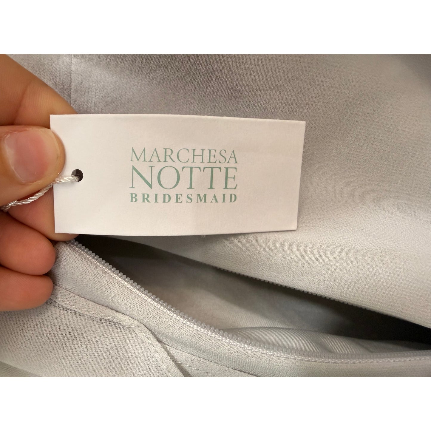 Marchesa Notte Bridesmaid Rome Draped Sleeve Rear Cutout Maxi Gown