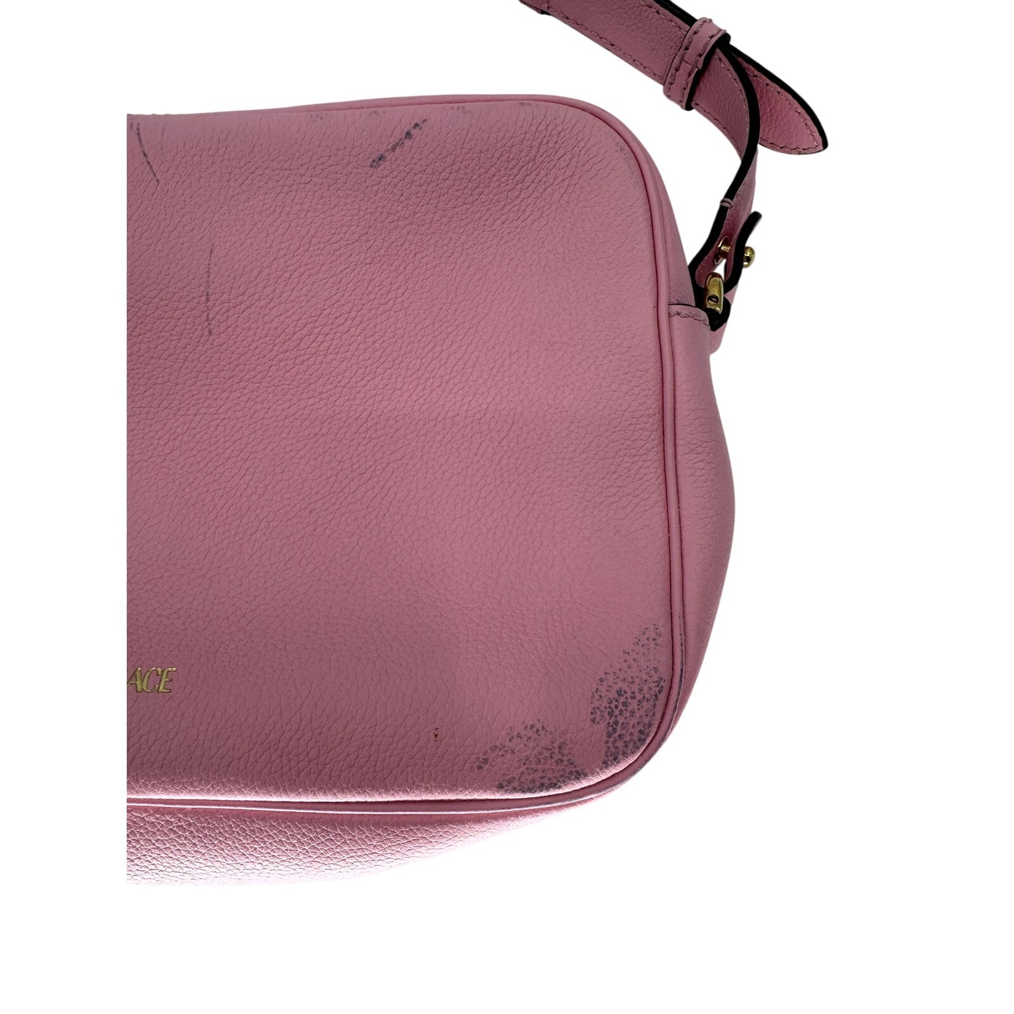 Versace Leather La Medusa Crossbody Camera Bag