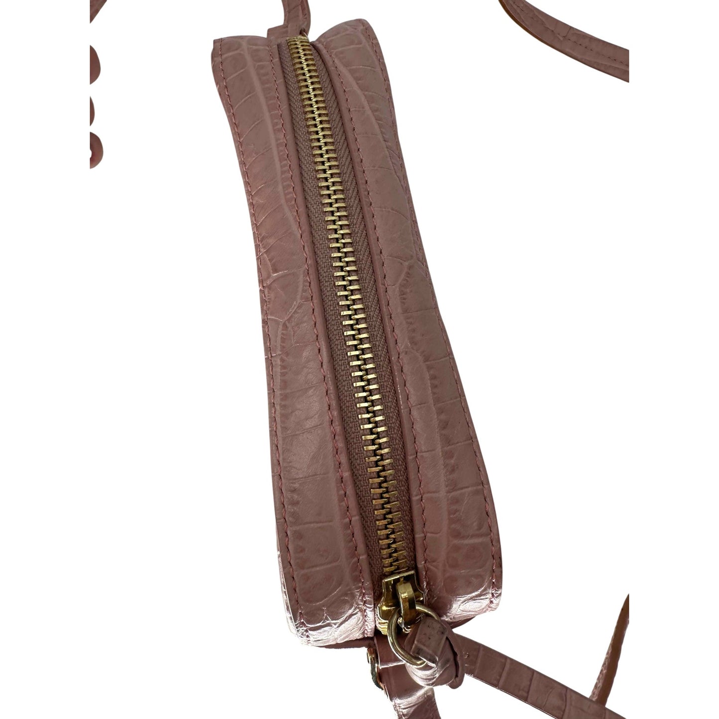 Jimmy Choo Leather Croc Embossed Varenne Crossbody Bag