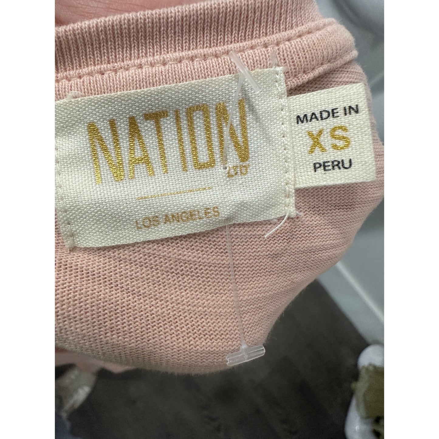 Nation LTD Cotton Everleigh Light Pink Millennial Front Tie Midi Dress Size XS