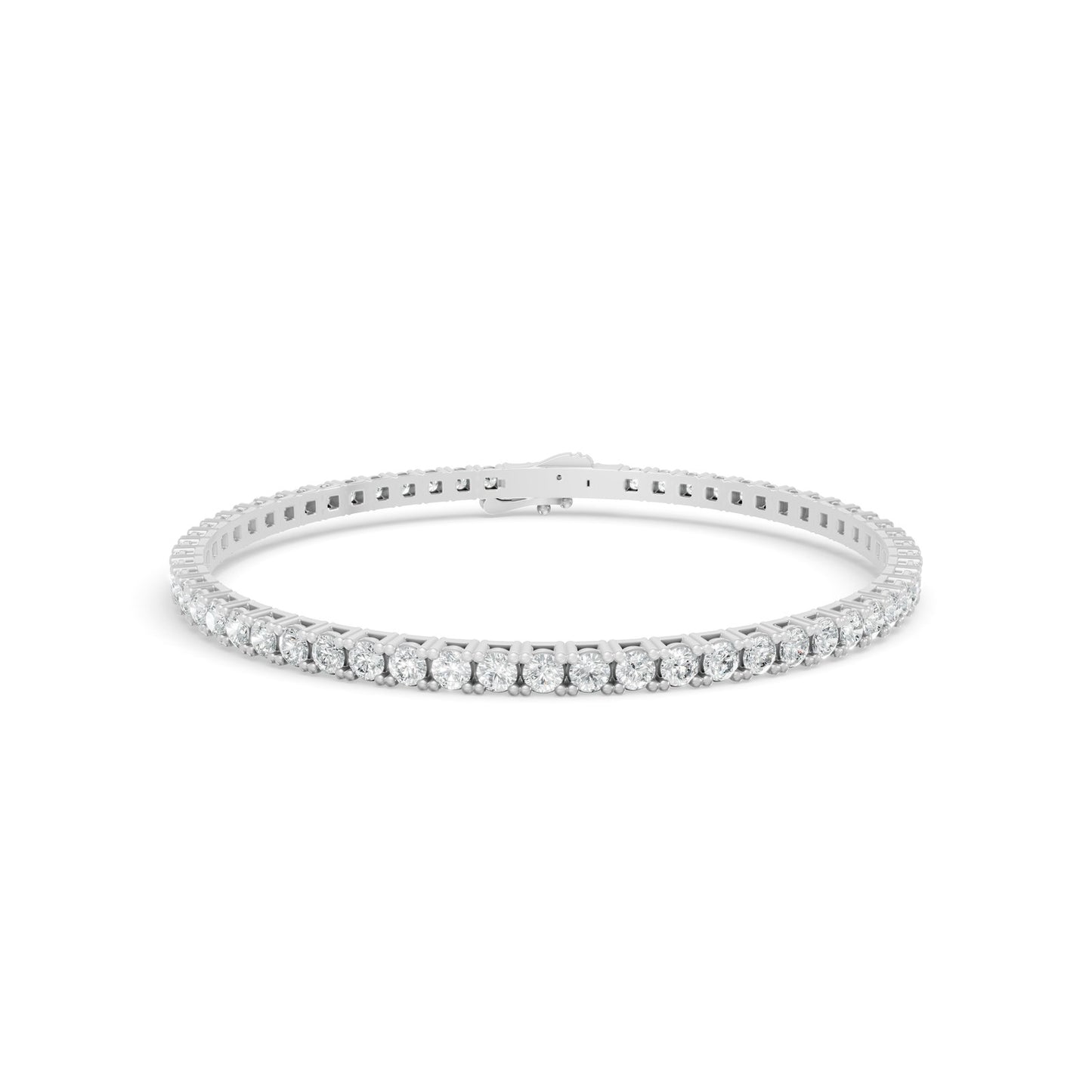 4.60 ctw Diamond 4P Classic 14K White Gold Tennis Bracelet
