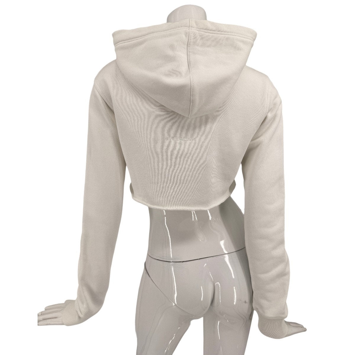 Givenchy Cropped 4G Logo Cotton Long Sleeve Pullover Hoodie