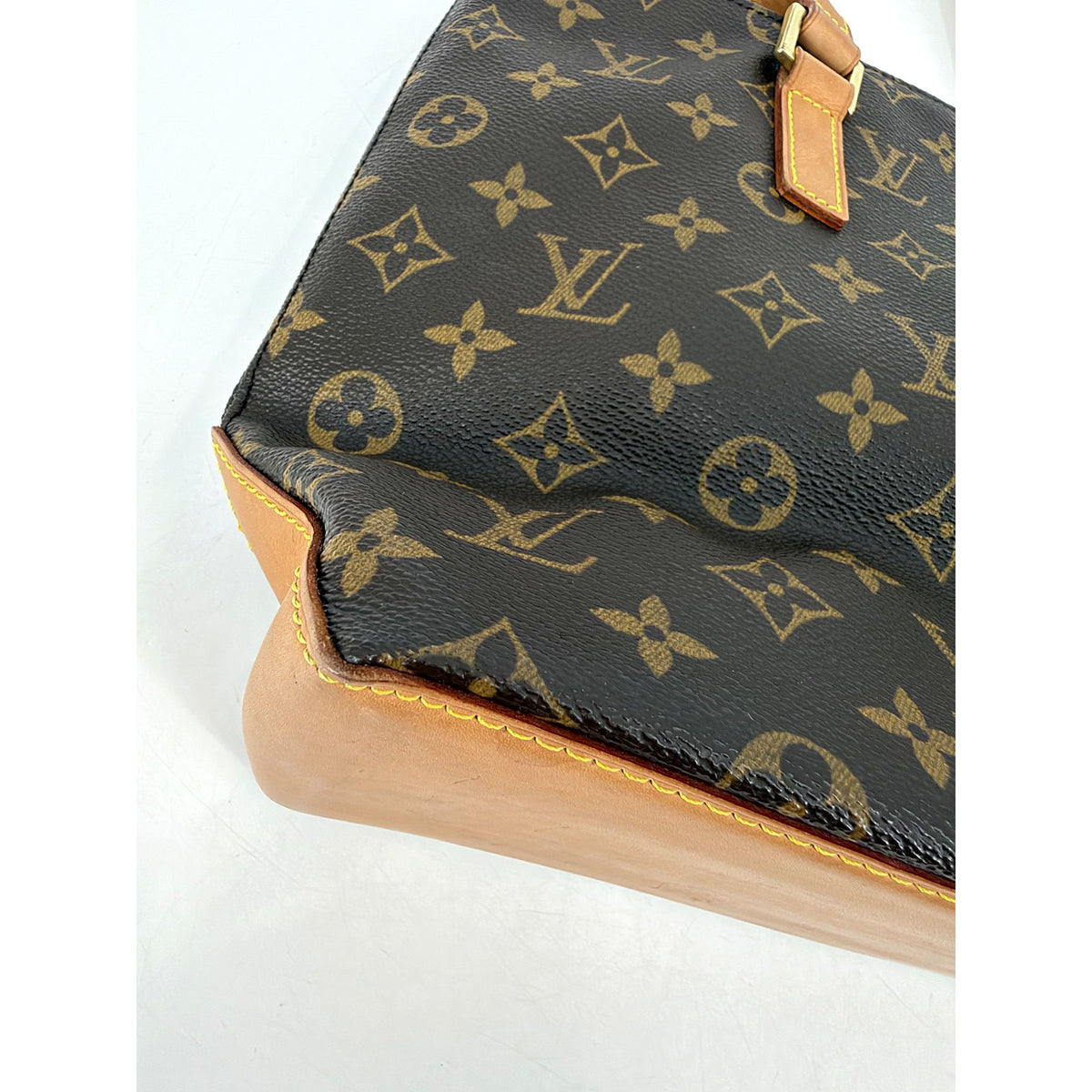 Louis Vuitton Cabas Piano Monogram Canvas Tote M51148 Vachetta Shoulder Bag