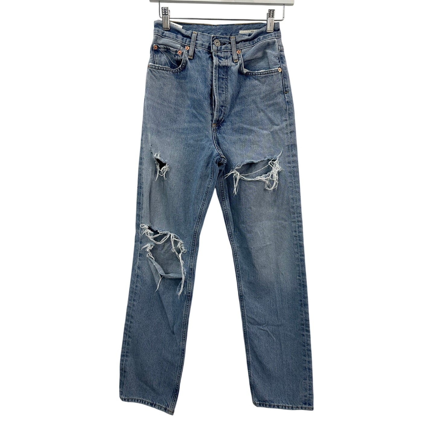 Citizens of Humanity Blue Cotton Denim Eva Distressed Jeans Women's