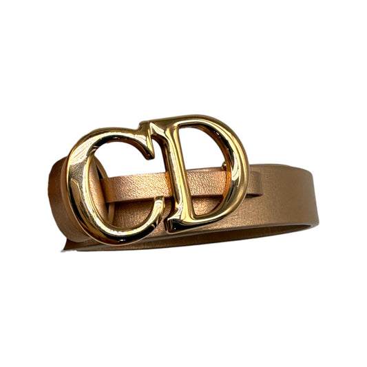 Christian Dior Leather CD Buckle Saddle Belt